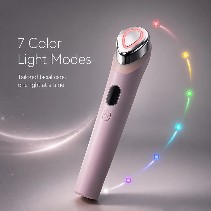 Wireless USB Charging 7 in 1 Beauty Device Multi Color LED Lights Skin Rejuvenation