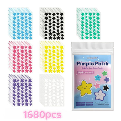 Hydrocolloid Pimple Patches - Fun Star Shaped Patches