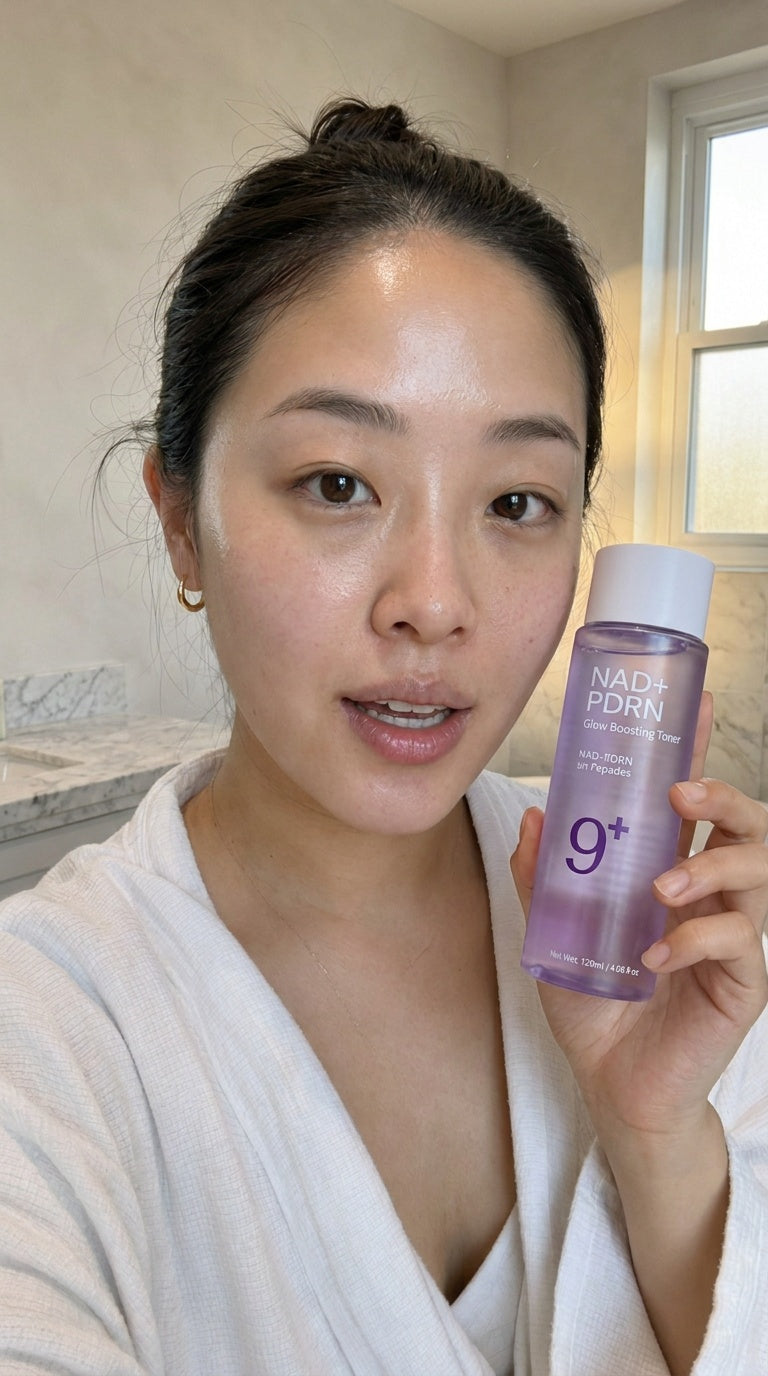 Creator selfie — NAD+ PDRN Glow Toner
